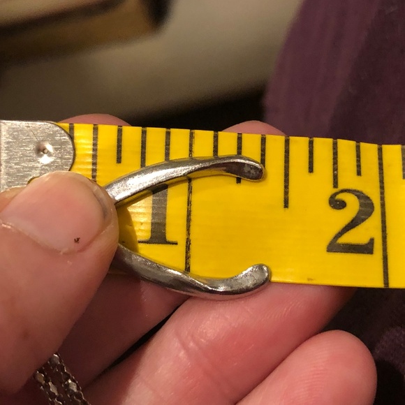 3/$32 VTG 90s Unisex Silver Tone 1.5" L Wishbone Pendant on 18" Necklace Chain - Picture 12 of 12